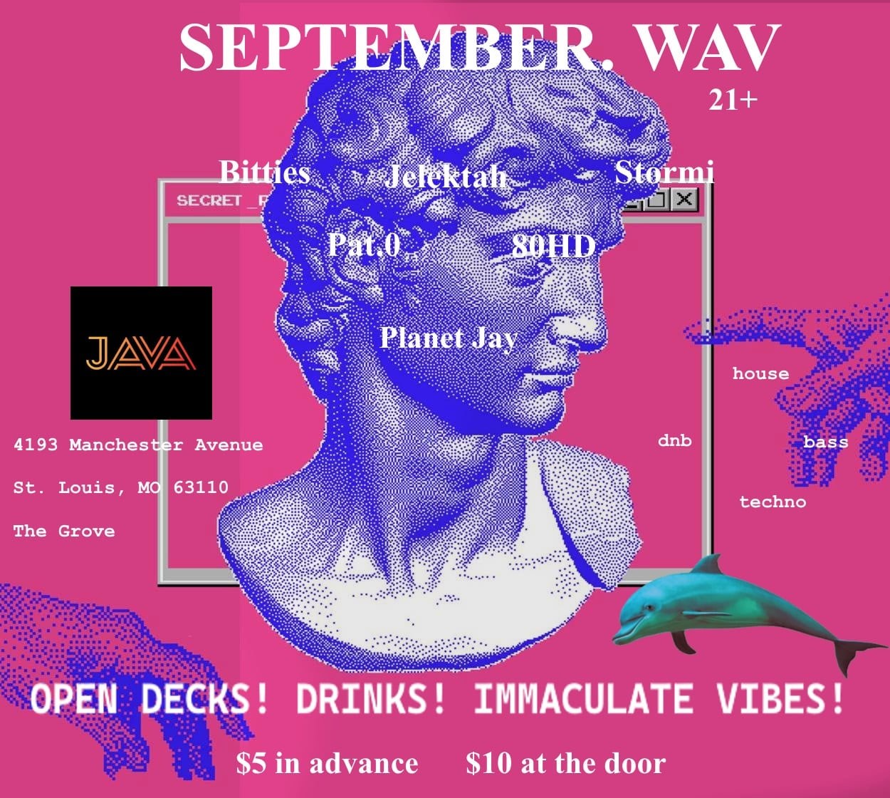 Open Decks EDM Rave Night flyer