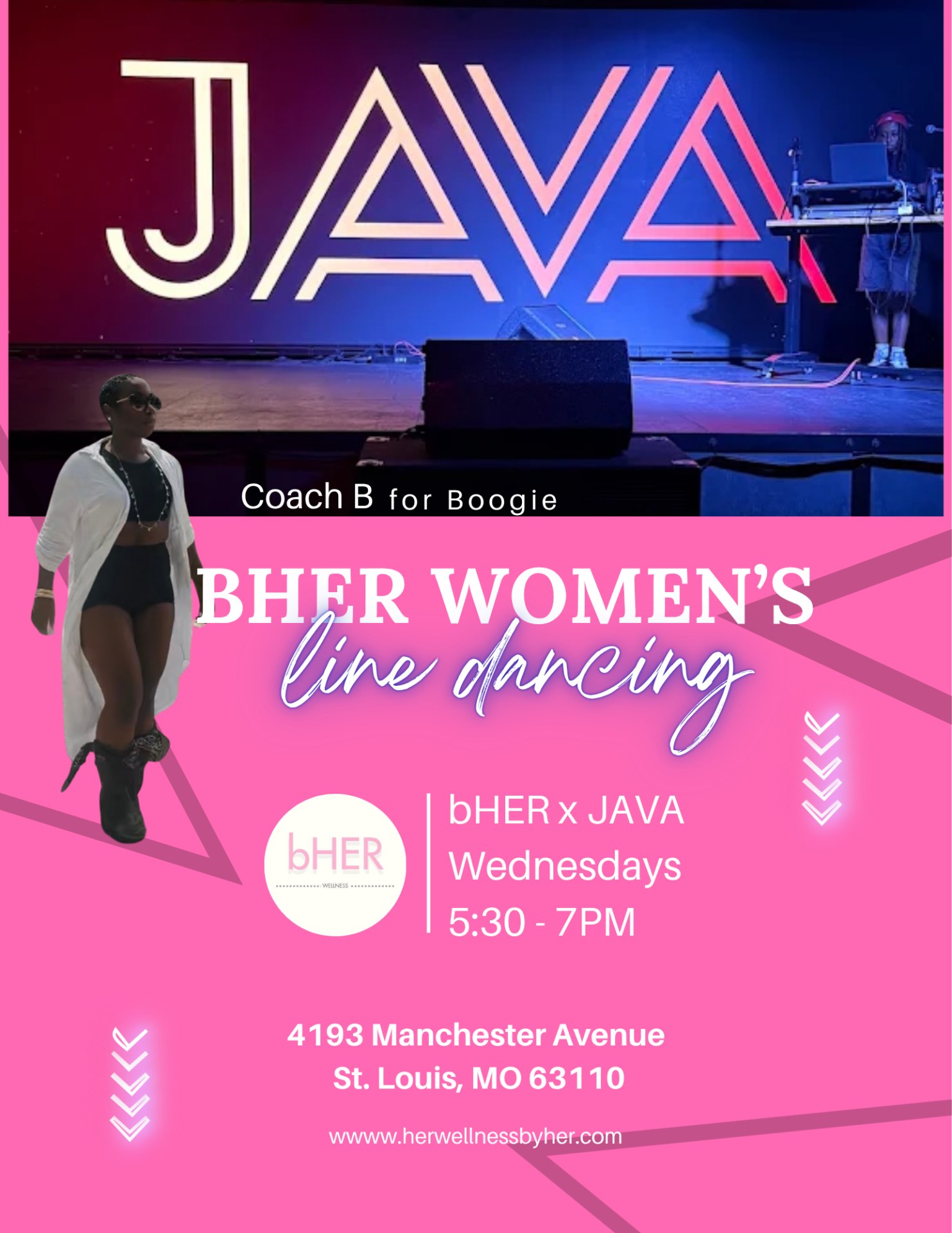 bHER Women’s Line Dancing flyer
