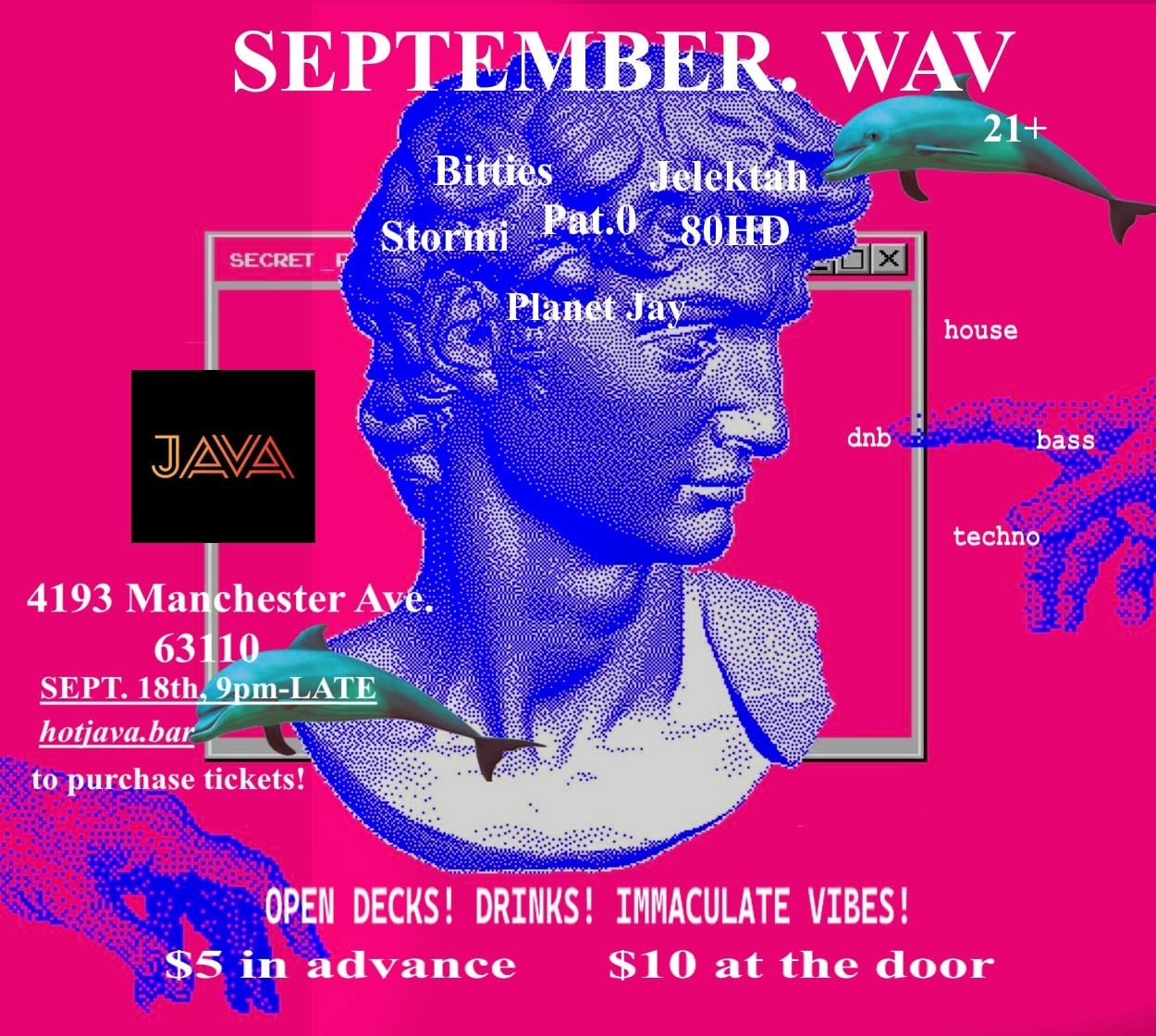 Open Decks EDM Rave Night flyer