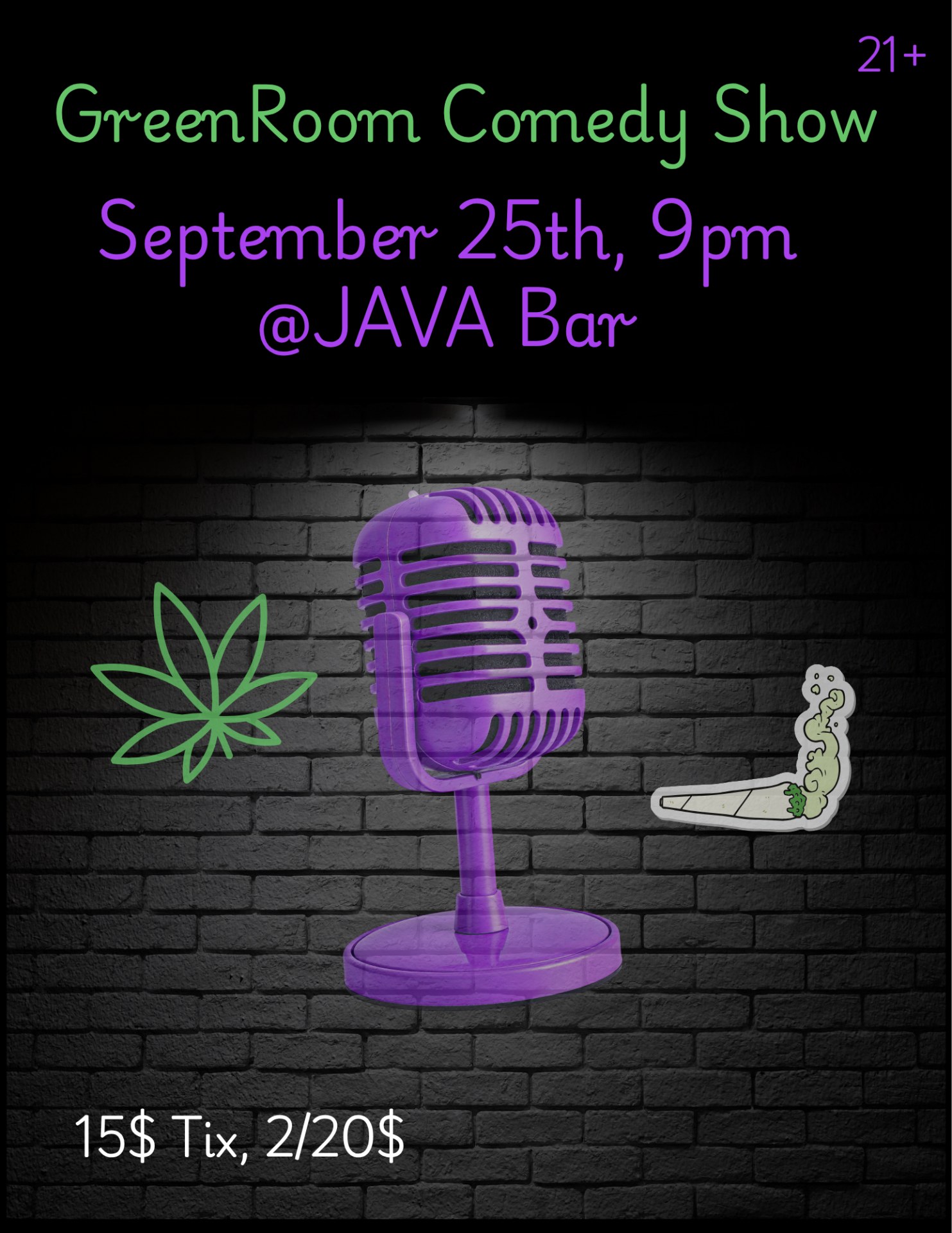 Green Room Comedy Show flyer