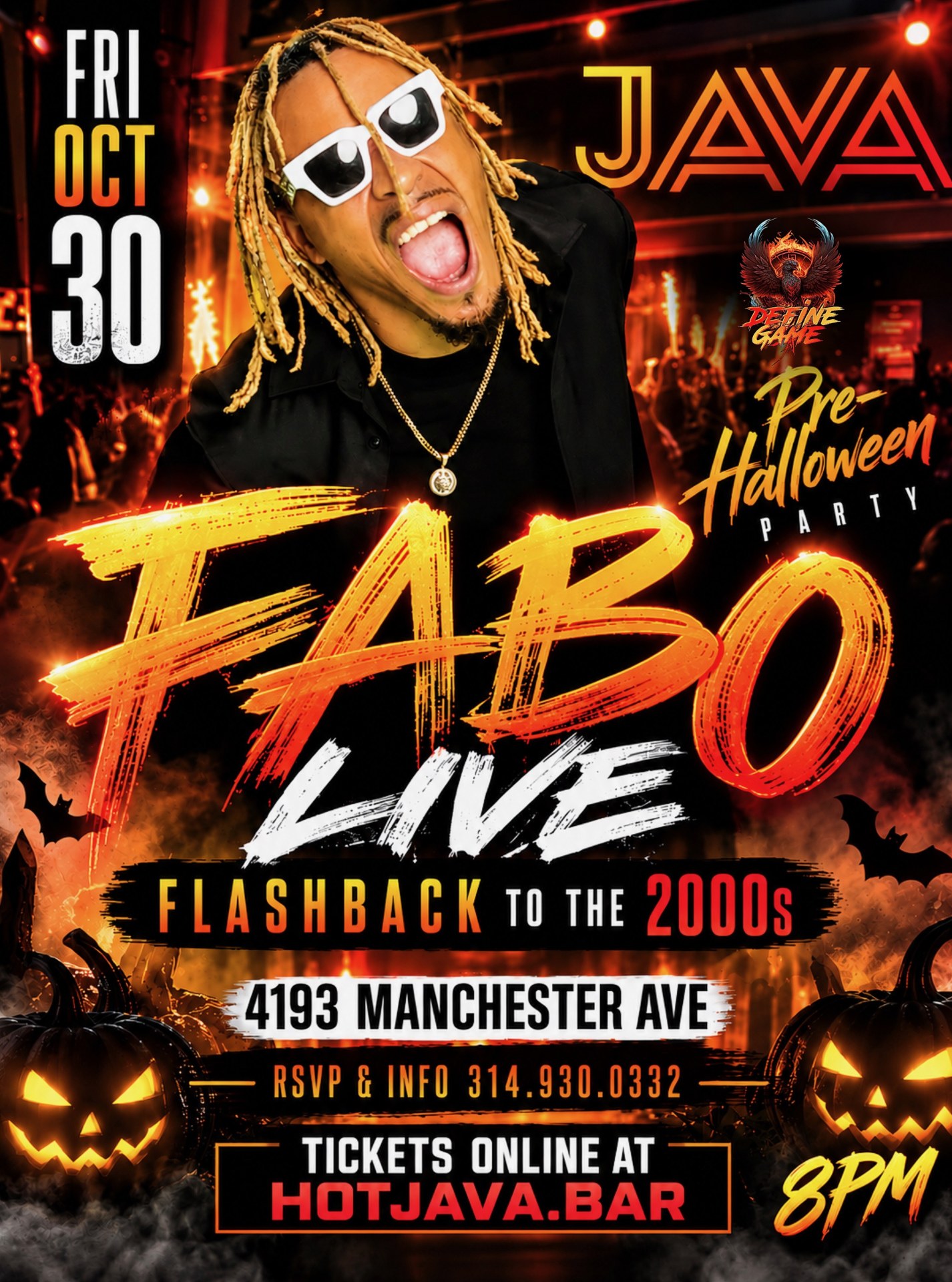 D4L Fabo - Flashback to the 2000s Halloween Party flyer
