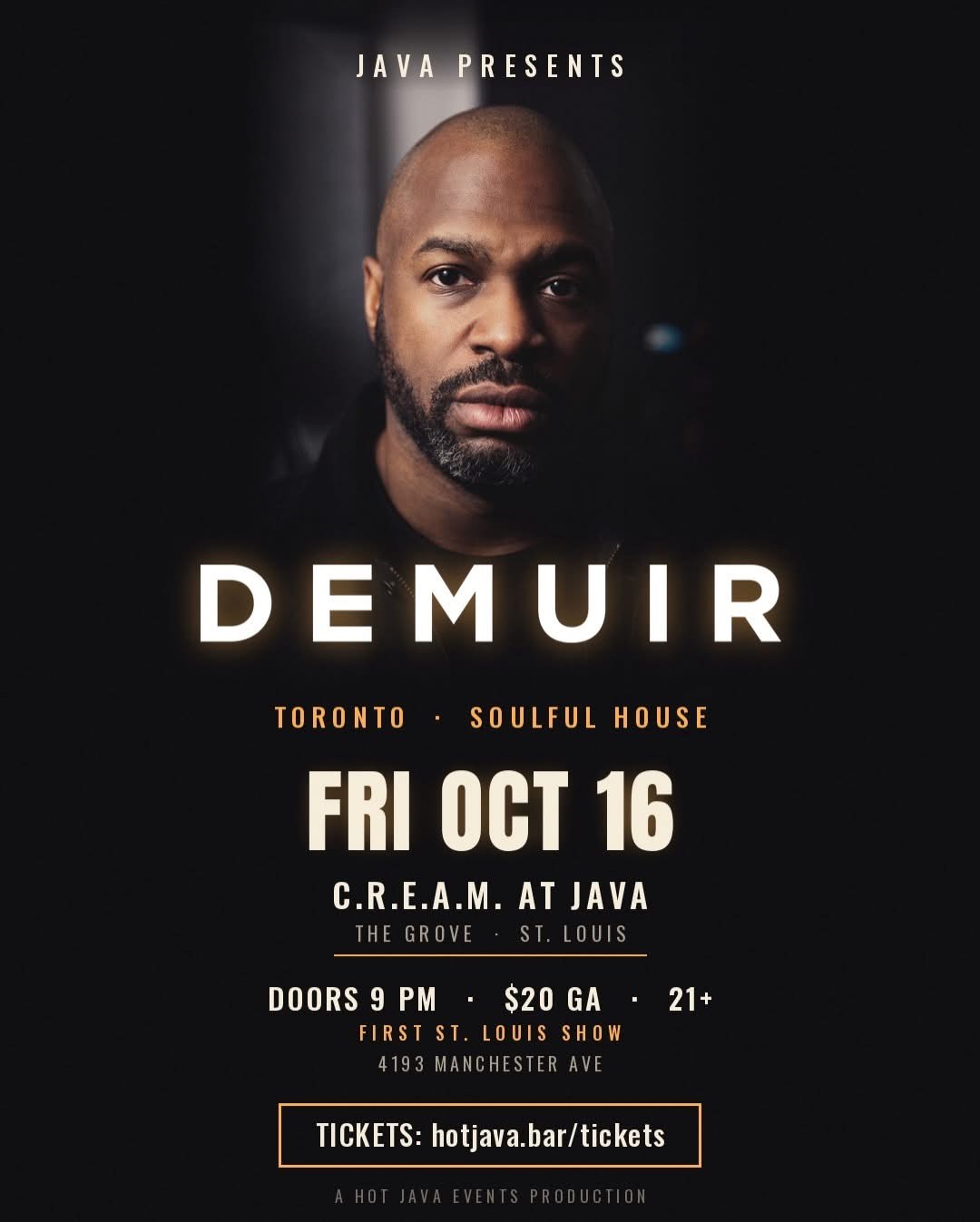 JAVA presents Demuir flyer