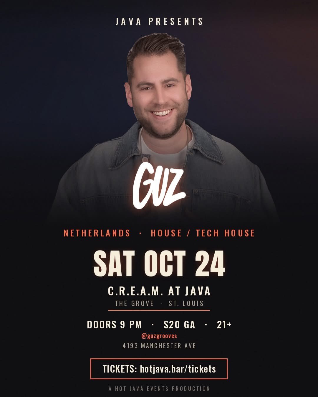 JAVA presents GUZ flyer