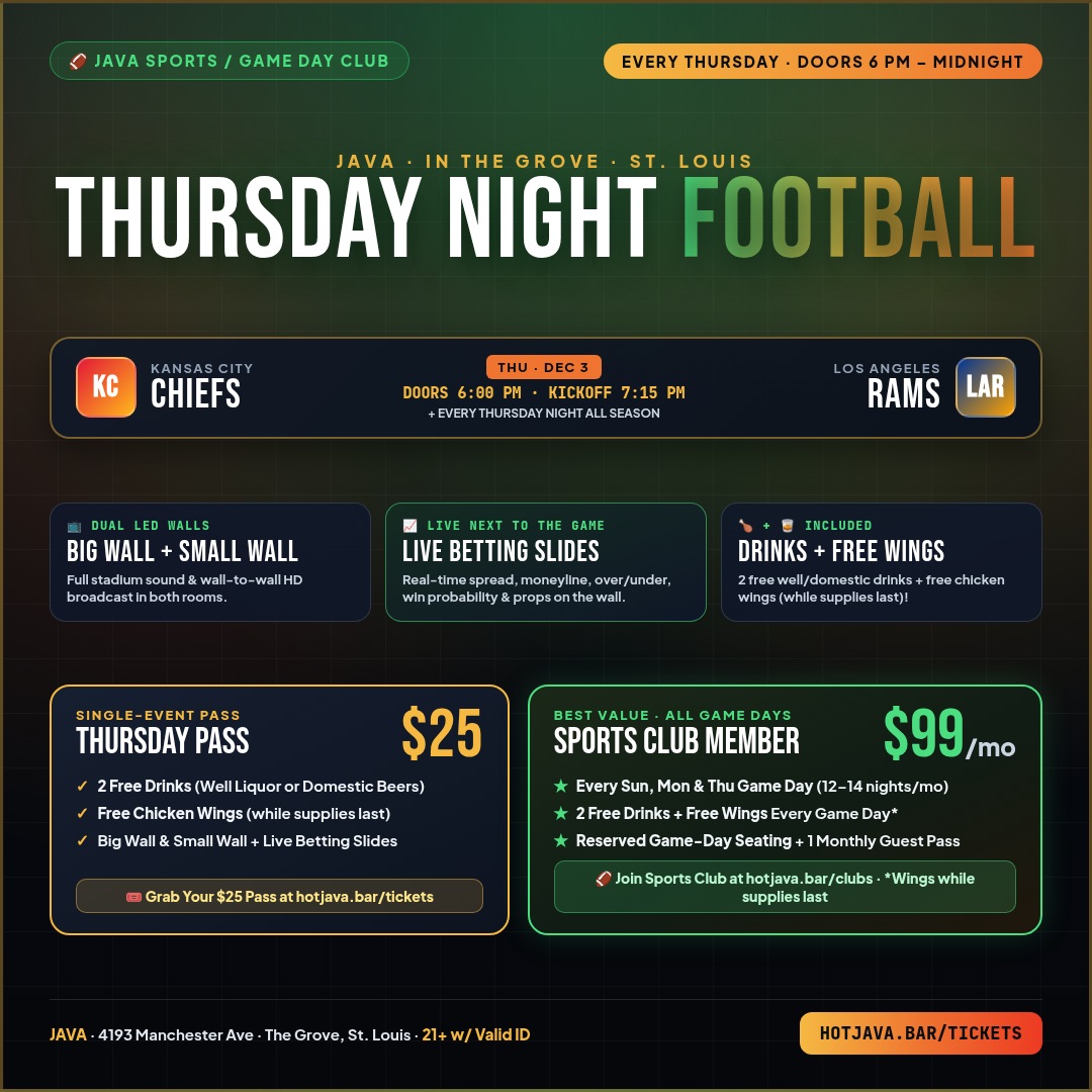 Thursday Night Football: Chiefs vs. Rams flyer